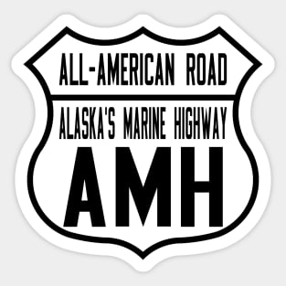 Alaska's Marine Highway All-American Road route shield Sticker